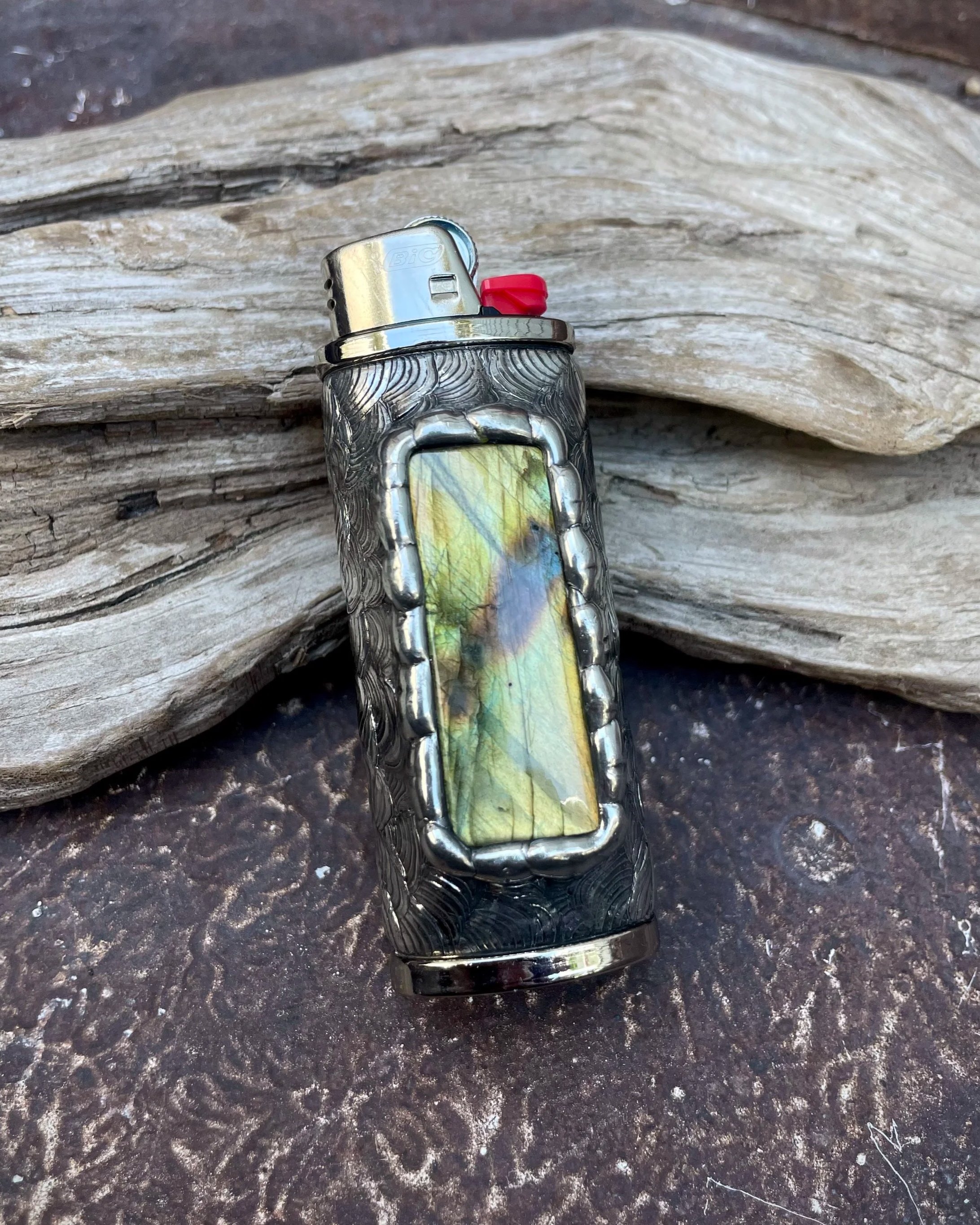 Labradorite Full Size Lighter Sleeve Reusable Case