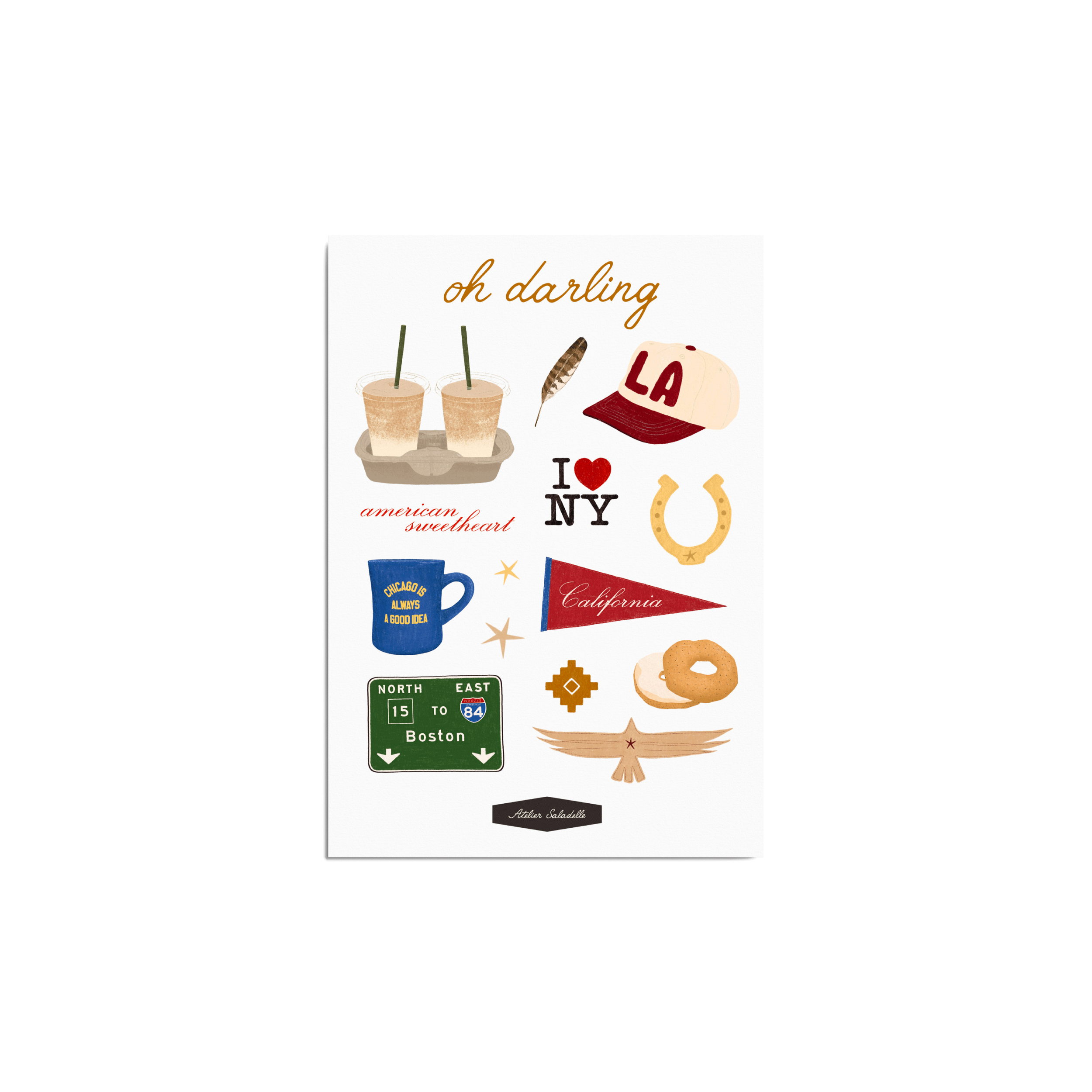 Oh Darling - planches de stickers A5