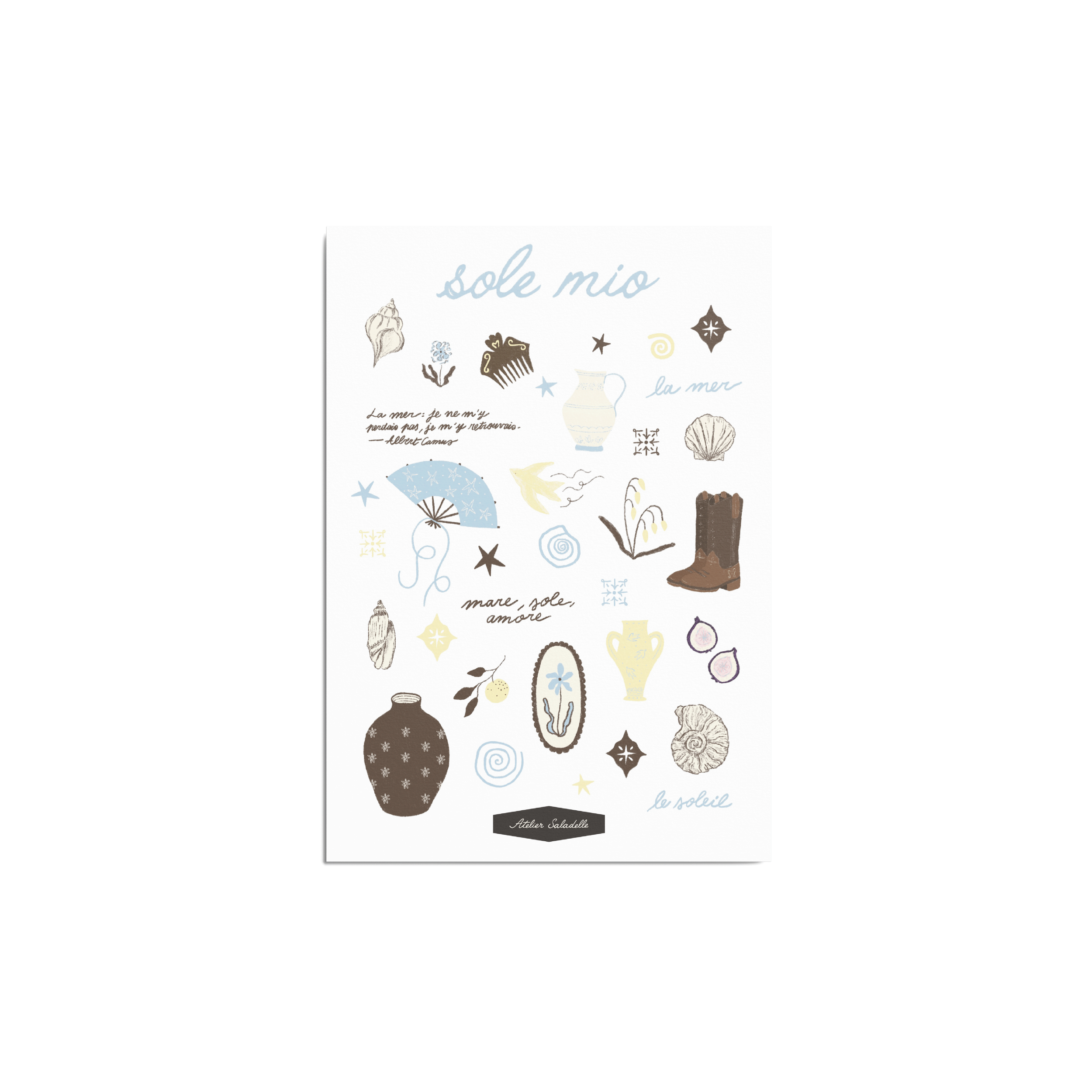 Sole Mio - planche de stickers A5