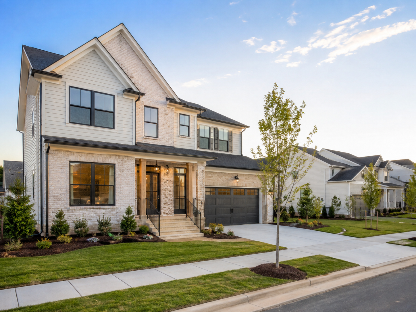 New construction home in the Raleigh and Greater Triangle area of North Carolina.