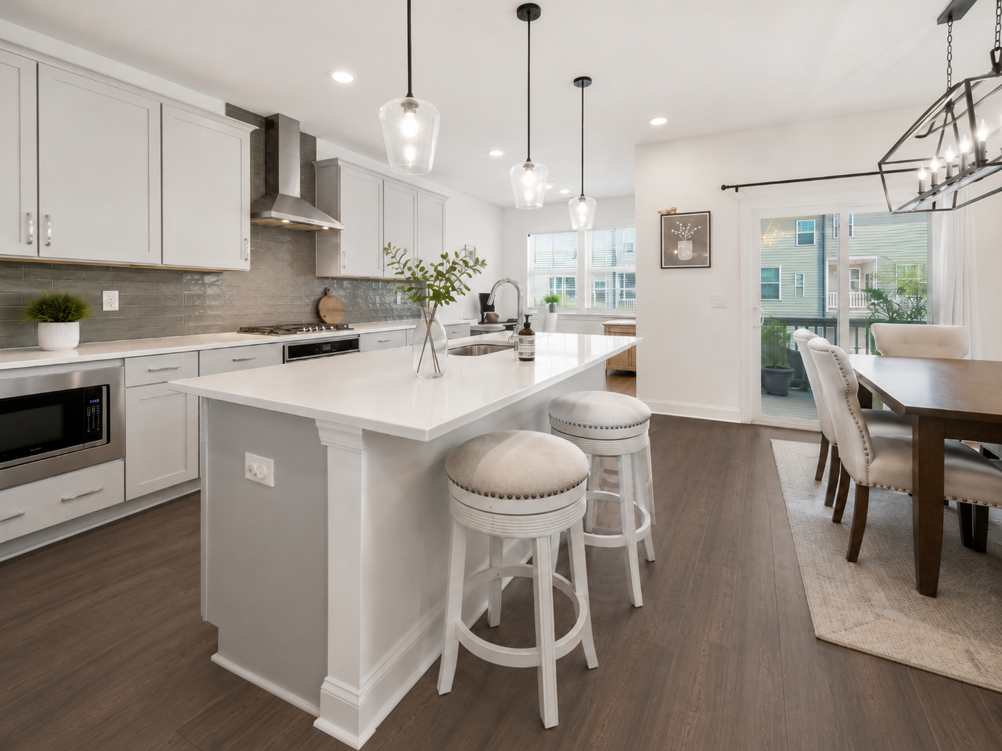 Townhouse kitchen is Savaan Cary, NC.