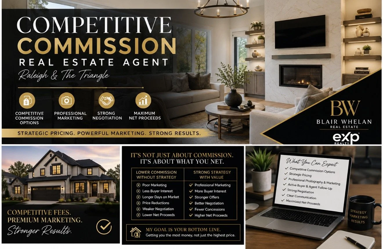 Competitive commission real estate agent in Raleigh and the Triangle offering strategic pricing, professional marketing, strong negotiation, and seller-focused service.