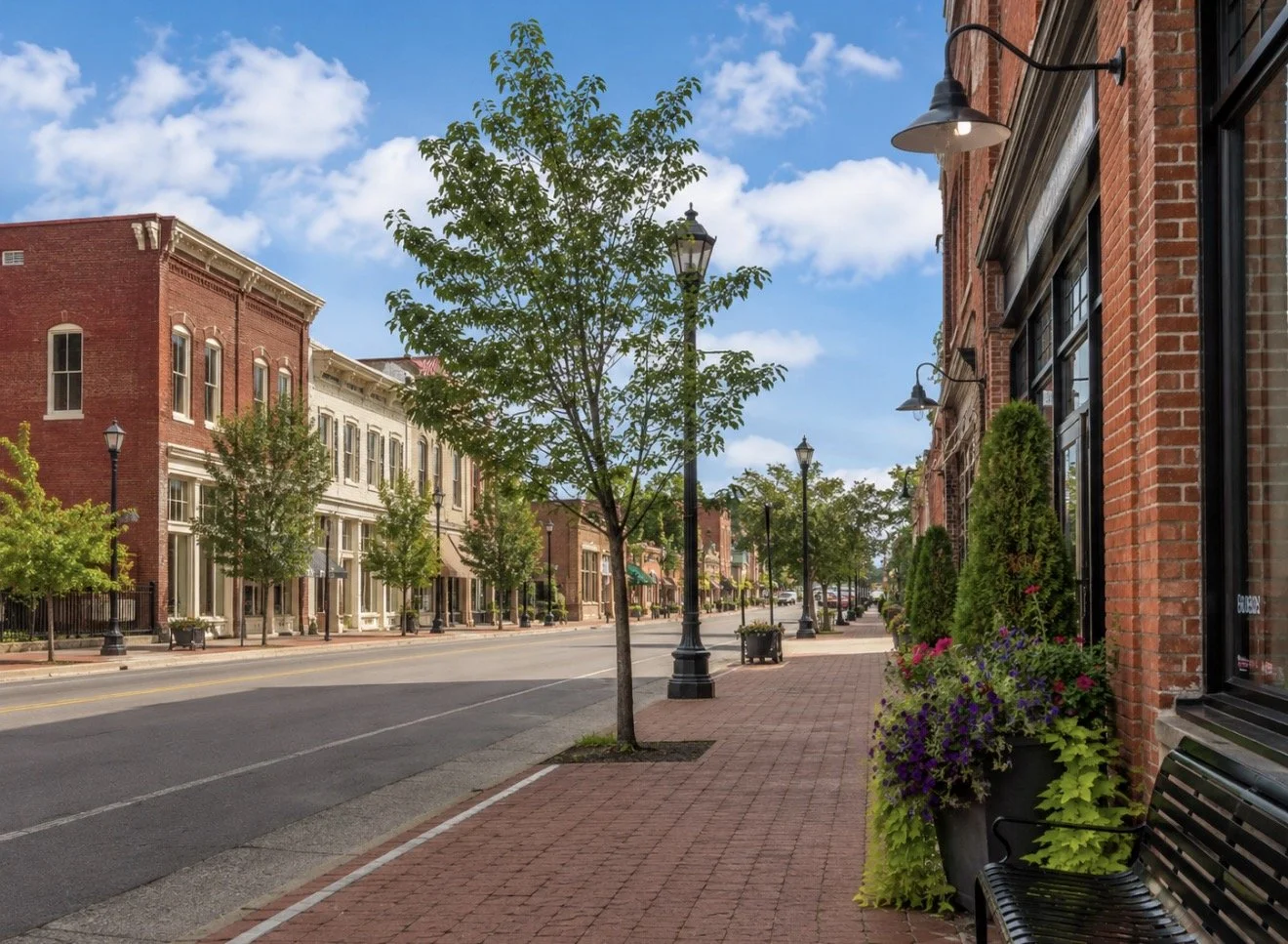 Downtown Sanford, North Carolina streetscape representing the local community and Sanford real estate market.
