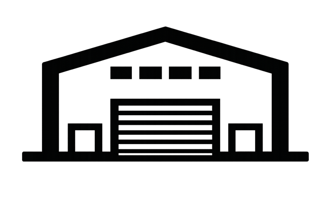 Contenedor de almacenamiento con puertas automáticas de garaje