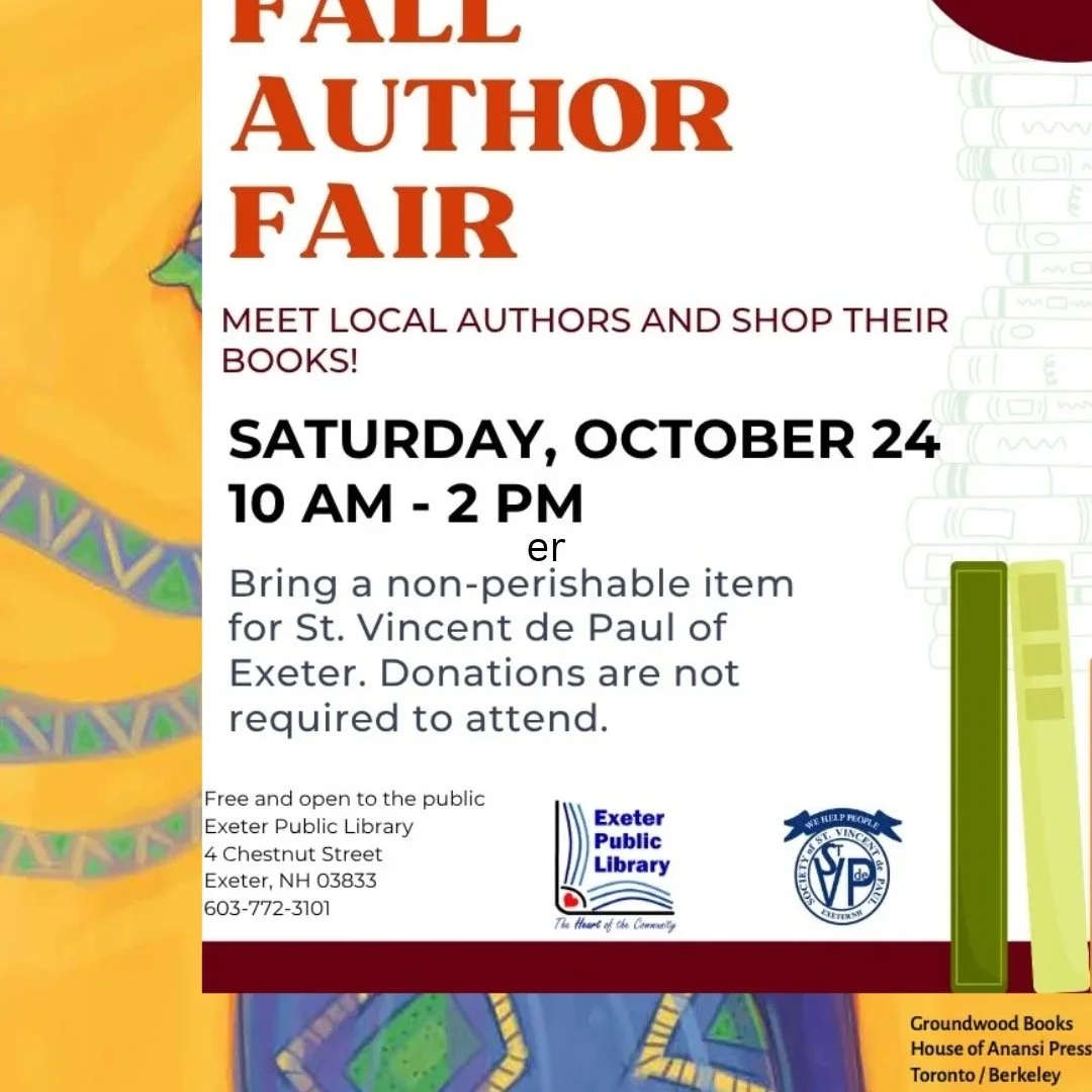Exeter, NH Book Fair! I'll be there with a writing prompt for all ages about a cat. Just for the elegance of cats. With many wonderful writers. @marciastrykowski @jhdiehl and more.