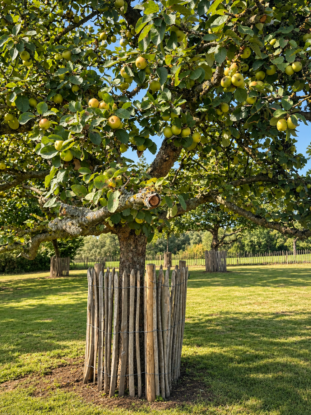 Groene tuin met fruitboom in Pepingen