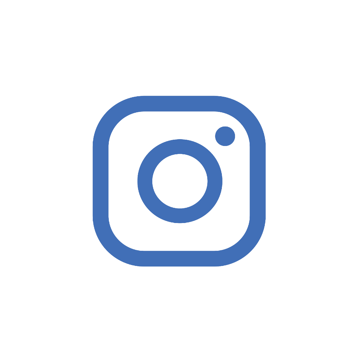 Blue Instagram logo on a black background.