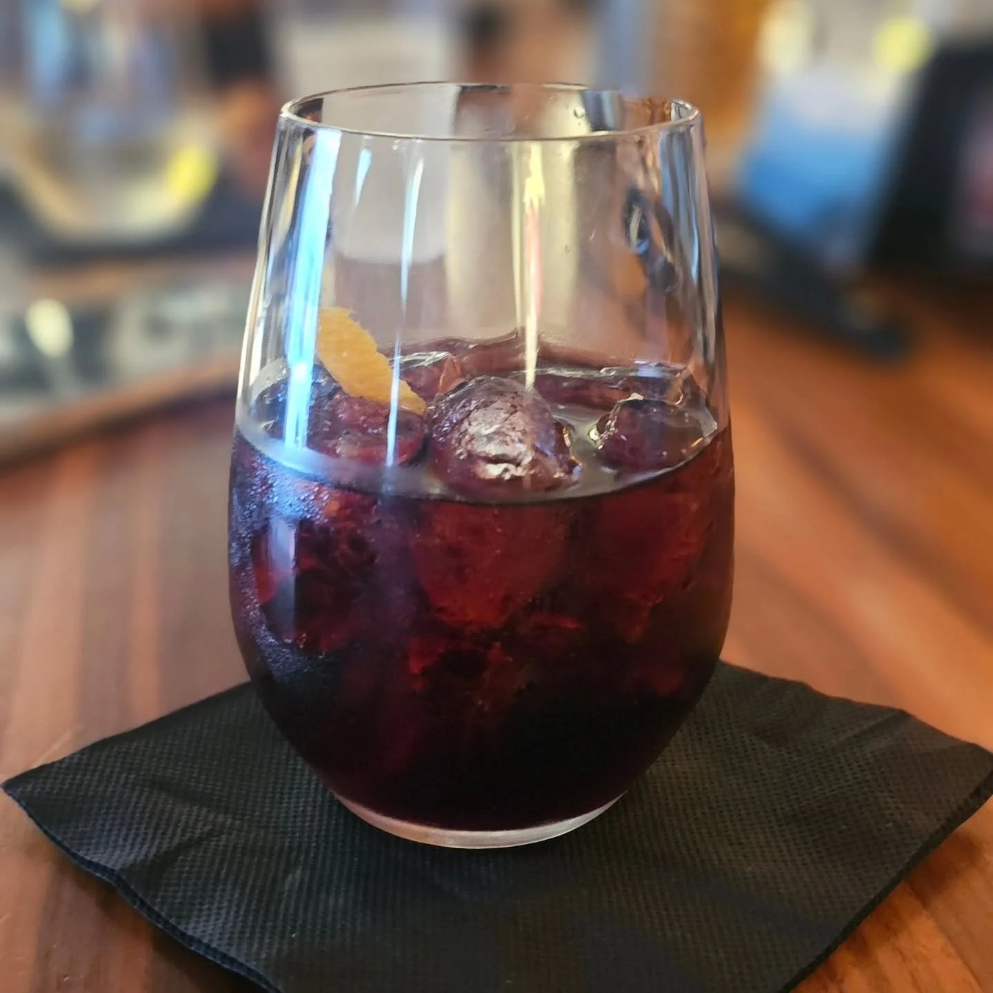 "Dark Negroni"

The pour:

Campari 
Amaro Averna
Telluride Gin (CO)