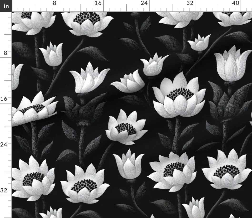 Elegant Black and White Flowers