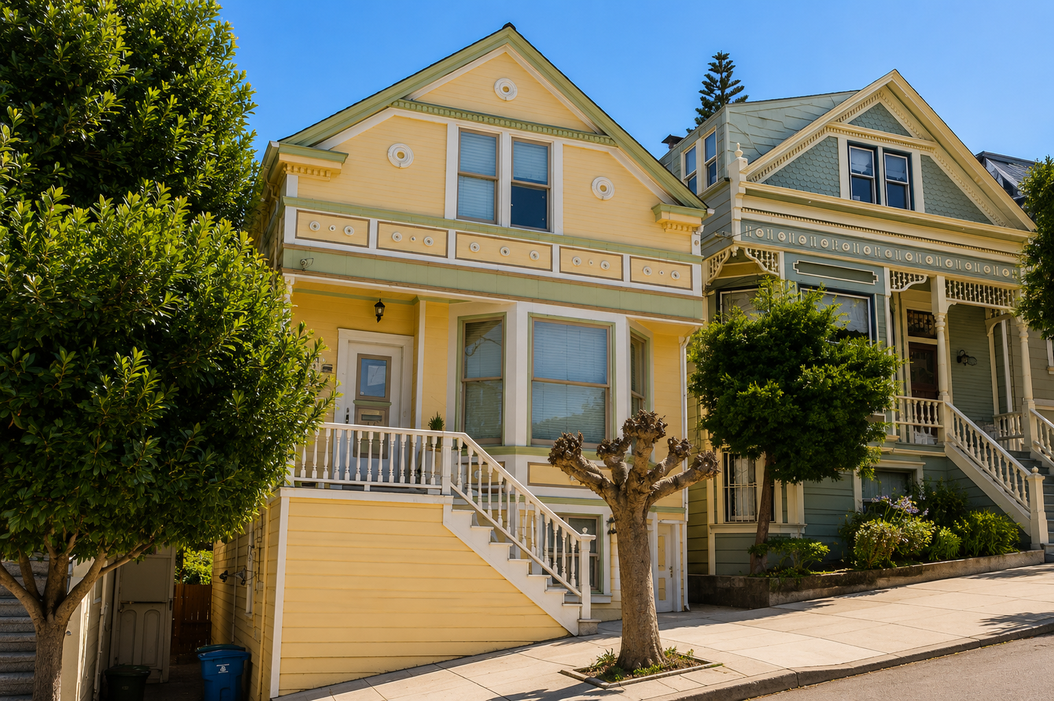 Pacific American Group: Residential Properties | 4447 23rd Street, San Francisco, CA | 4,200 sq. ft. | 2-Unit Residential Duplex | Sidewalk View
