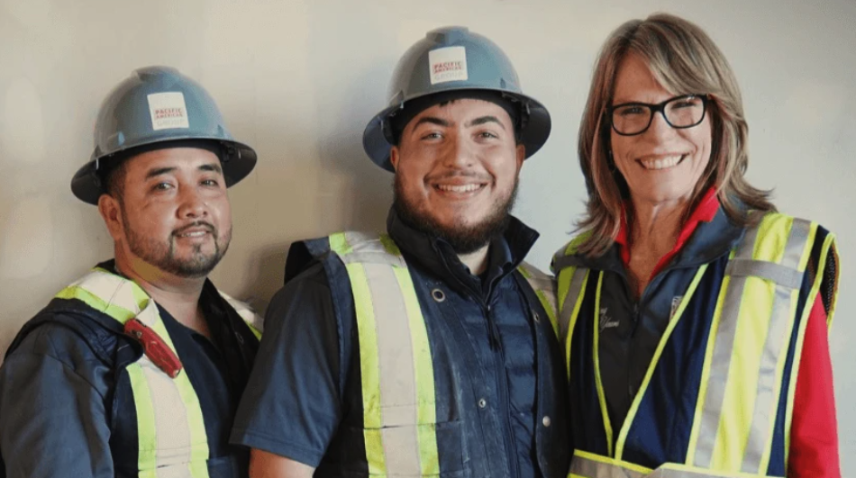 Pacific American Group Maintenance Crew with CEO Linda Hothem.