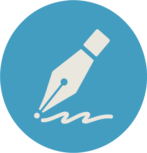an icon featured a writing pen