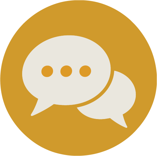 an icon of a conversation bubble