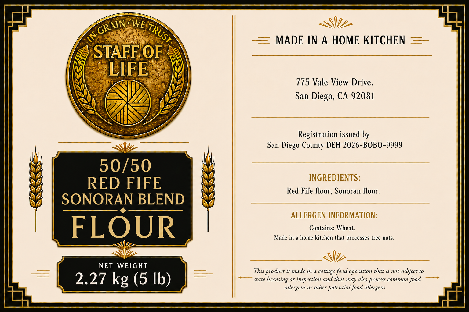 50/50 Red Fife Sonoran Blend