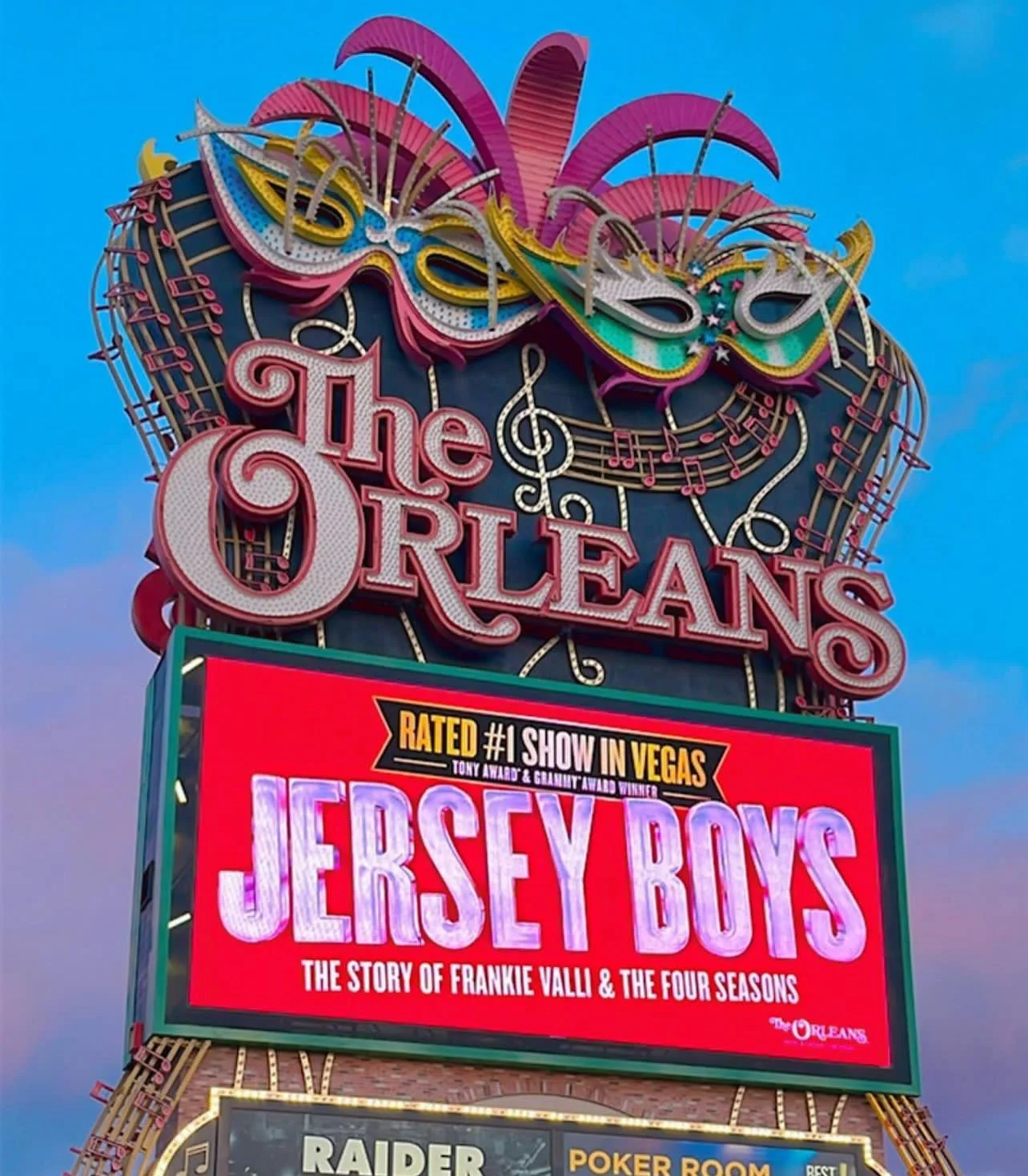 Jersey Boys Las Vegas at the Orleans Hotel and Casino