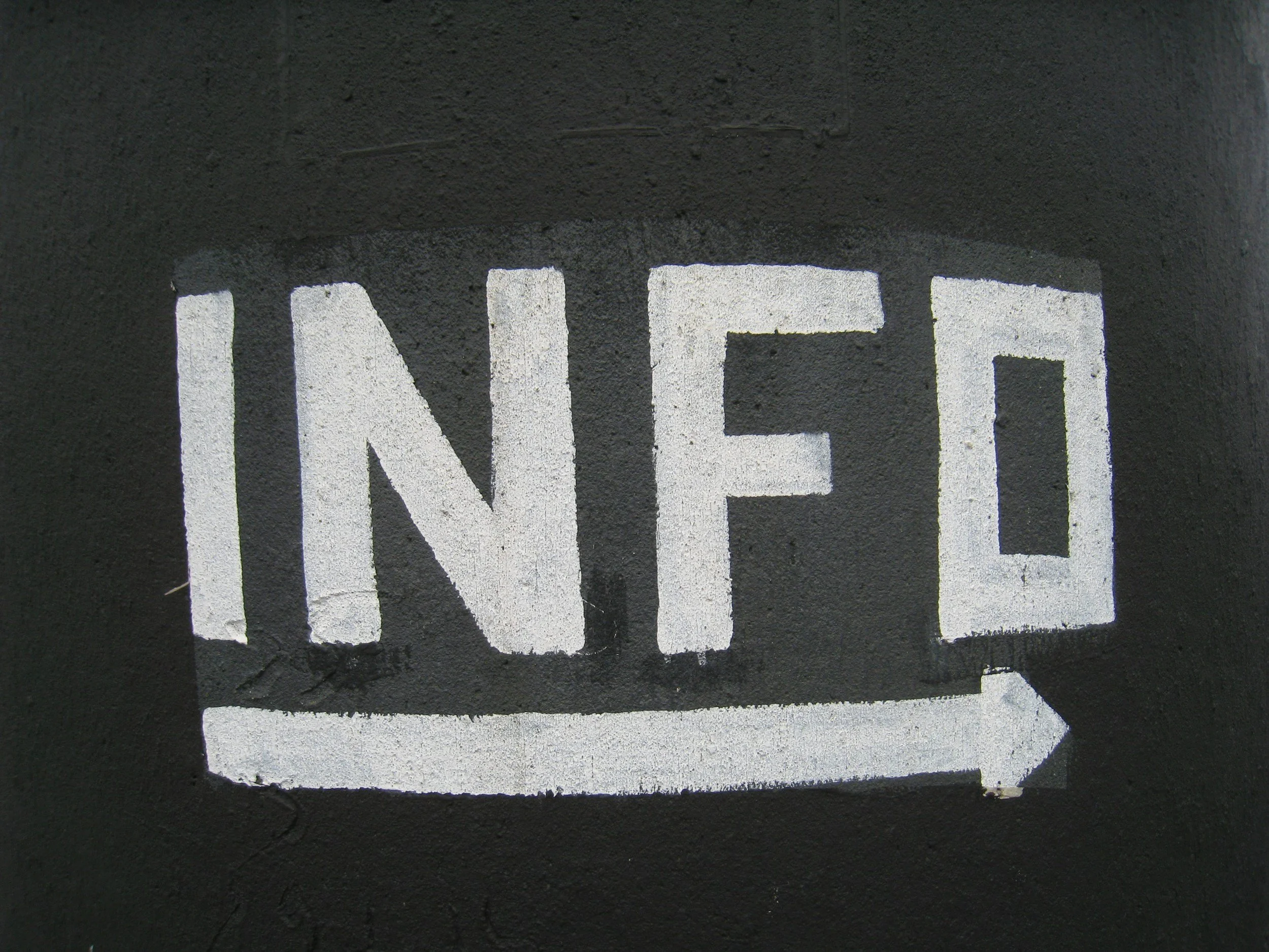 Mot simple écrit en lettres blanches sur un fond noir