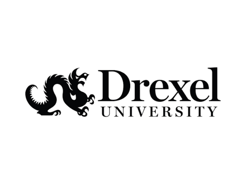 Drexel University logo with a stylized dragon to the left of the text.