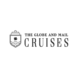 Logo for The Globe and Mail Cruises, featuring a ship icon.