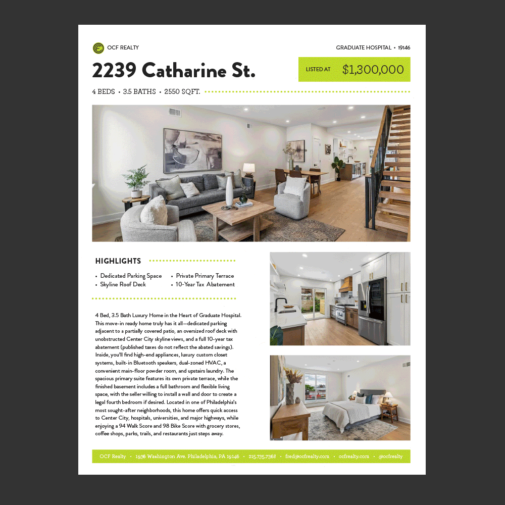OCF Realty  //  Listing Flyer Design
