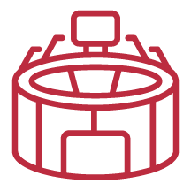 Illustration of a circular machine or device with a rectangular screen or panel attached on top