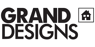 Featured in Grand Designs, logo in black with house icon