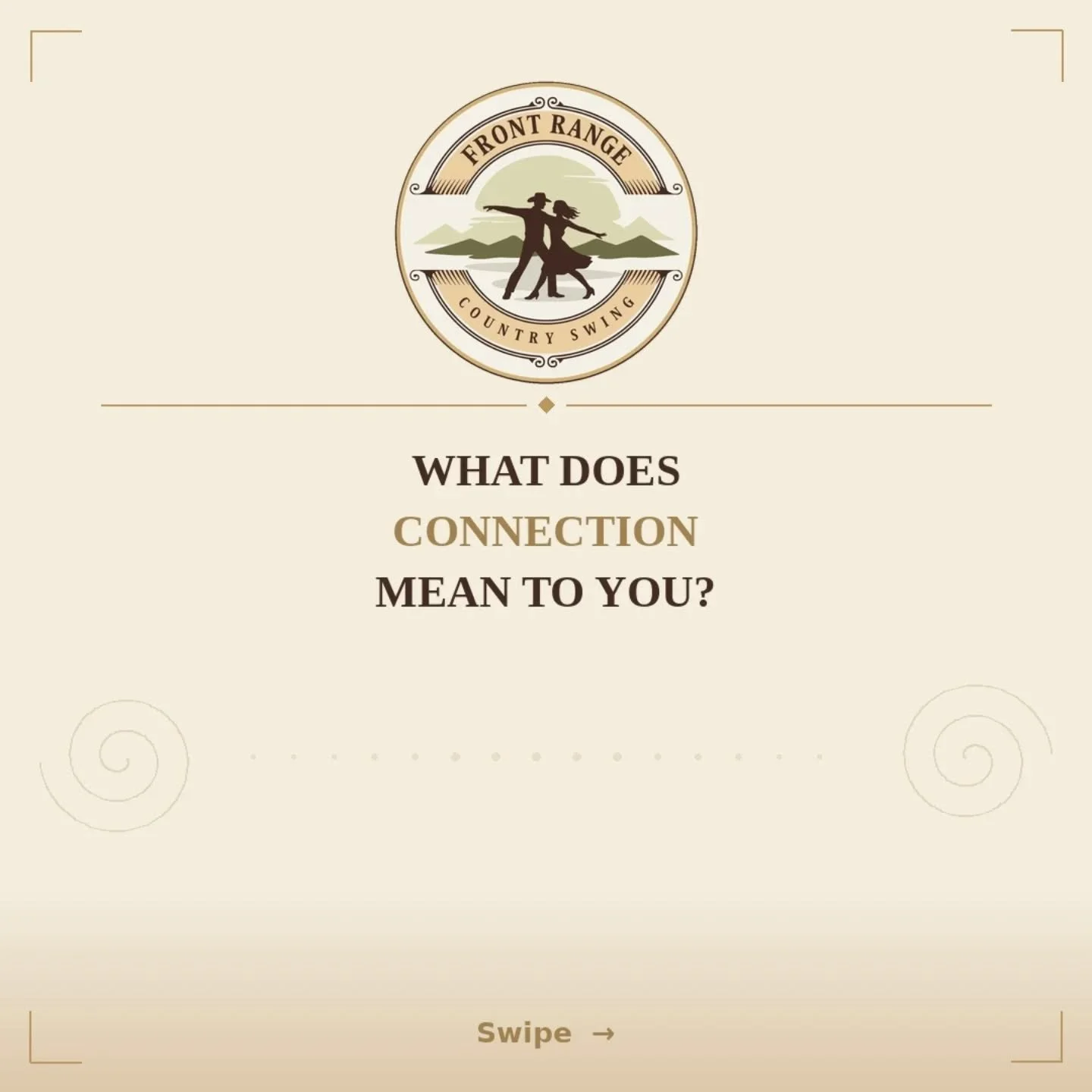Connection isn't just a dance term. It's the reason we show up. 
It's what turns strangers into partners and a room full of people into a community. 
What does connection mean to you on the dance floor? Tell us below.

#countryswing #dancecommunity #