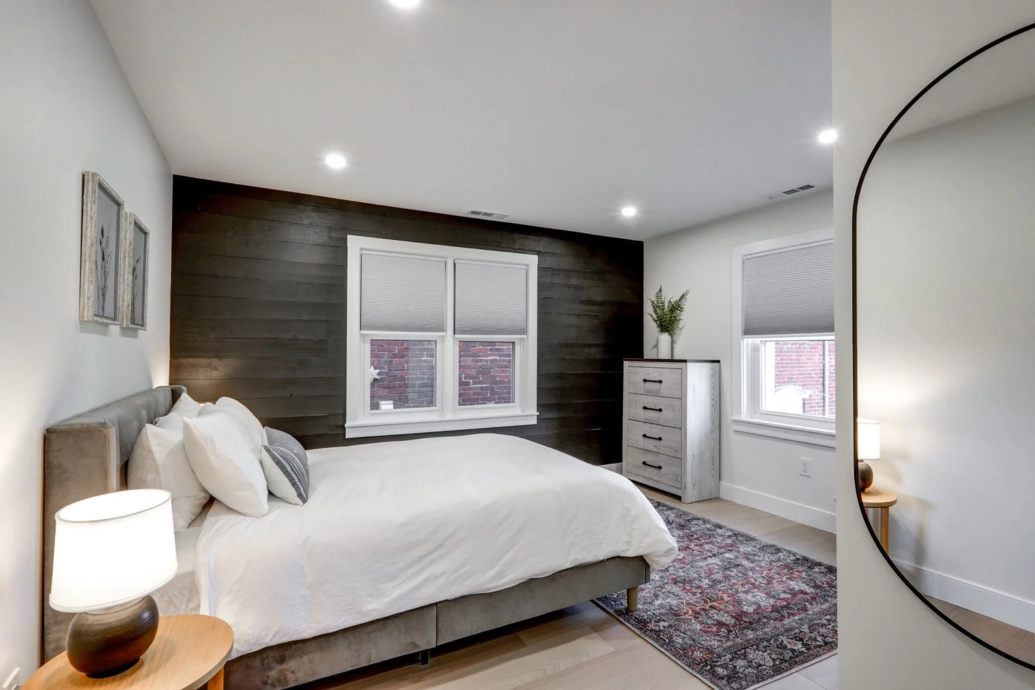 Bedroom 4 with a queen bed on the second floor of The Barn.