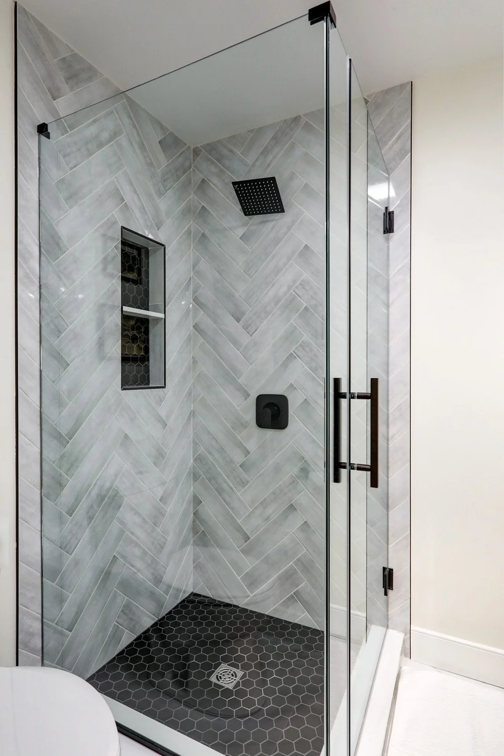 Bathroom 5 with a heated tile floor on the second floor of The Barn 