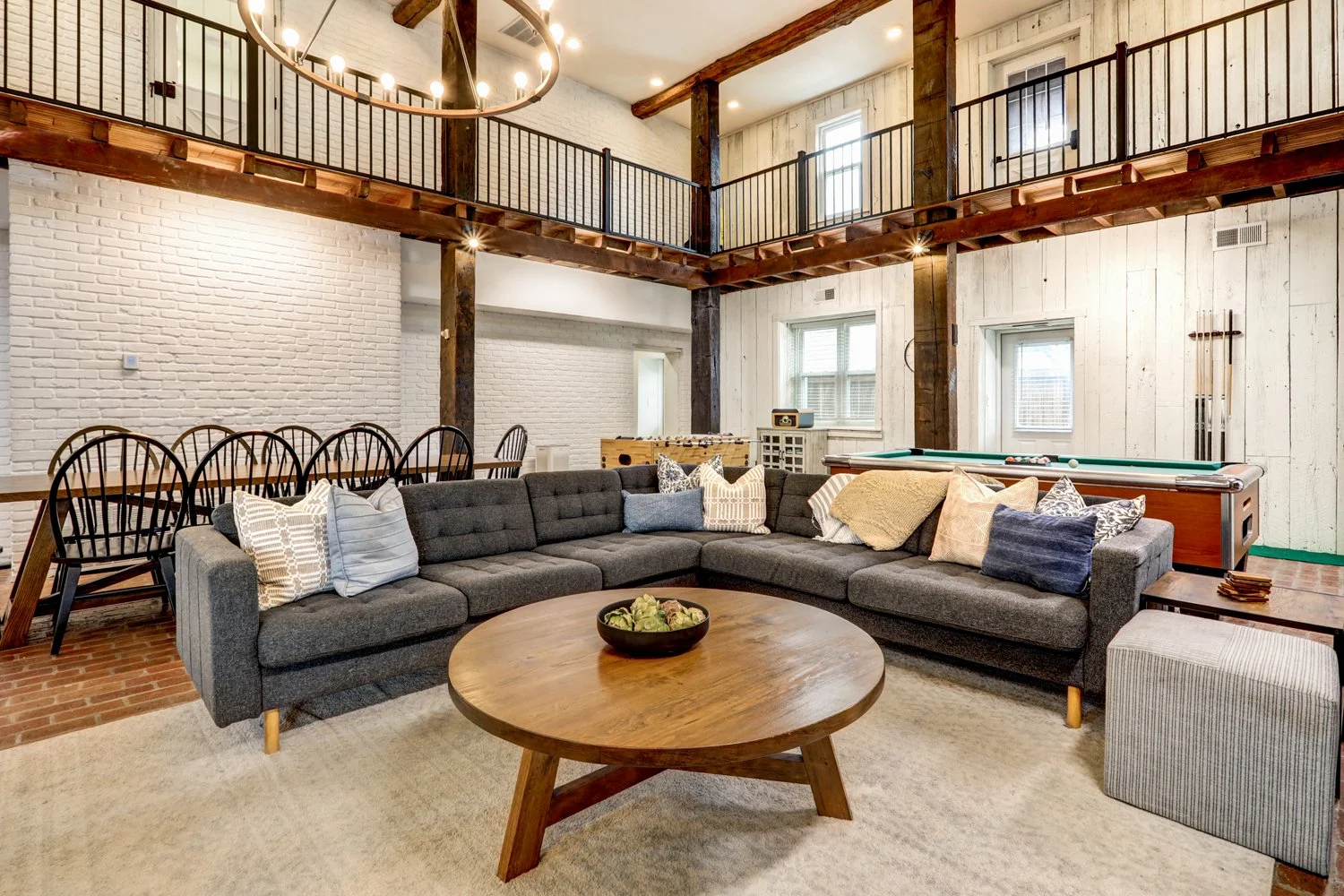 Living area on first floor of The Barn