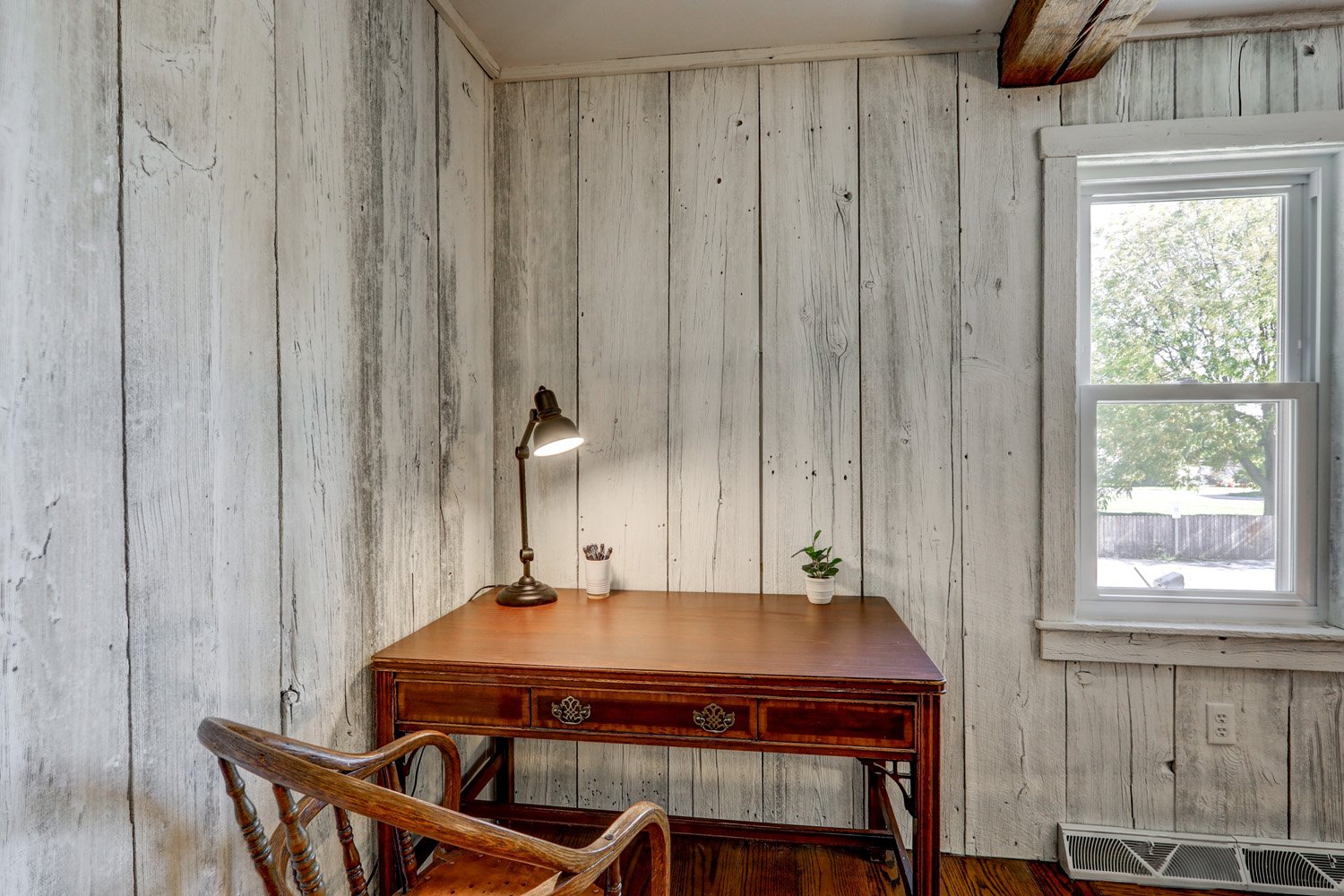 Work space on the second-floor balcony