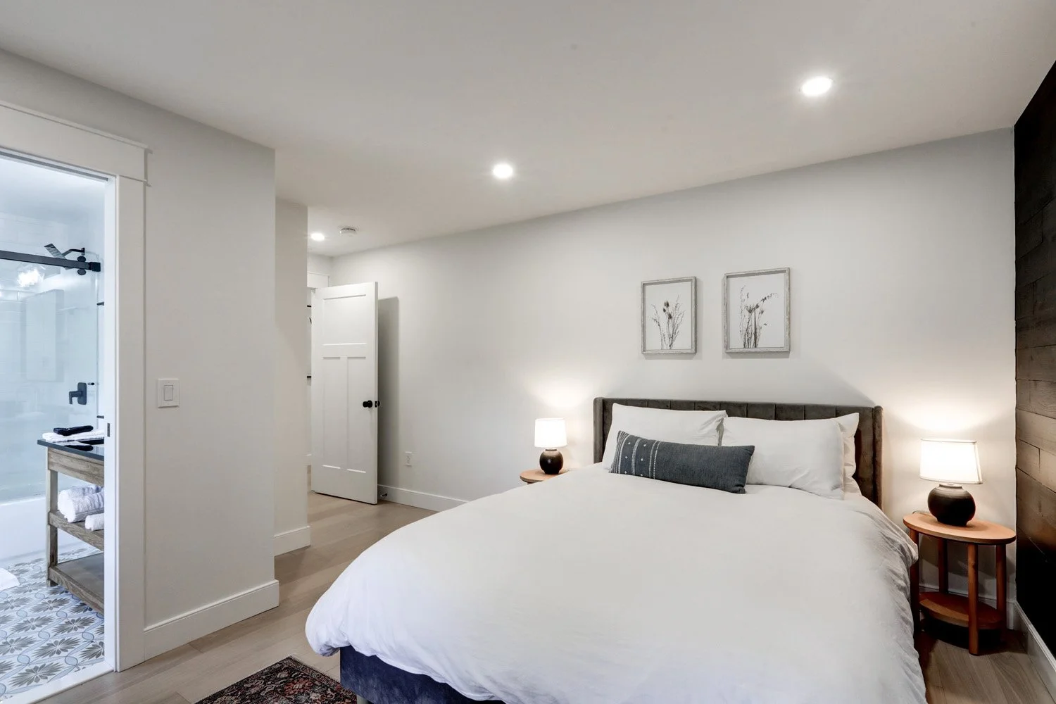 Bedroom 4 with a queen bed on the second floor of The Barn.