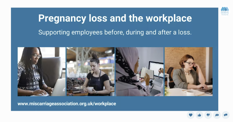 Miscarriage and the workplace - new training sessions