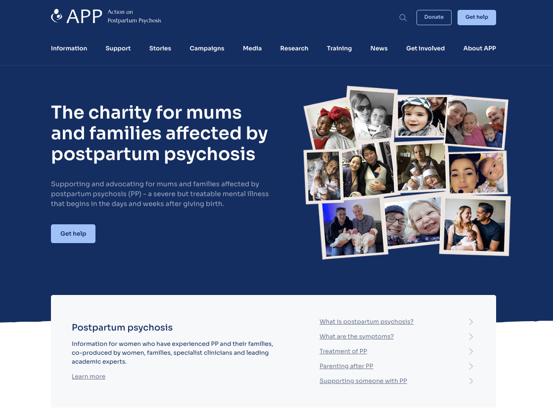 New website for Action on Postpartum Psychosis