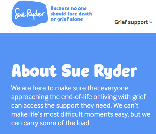 New content for Sue Ryder - supporting a child when someone is dying