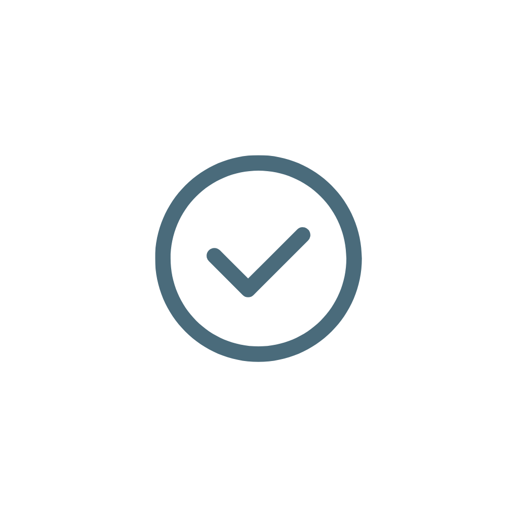 Checkmark inside a circle