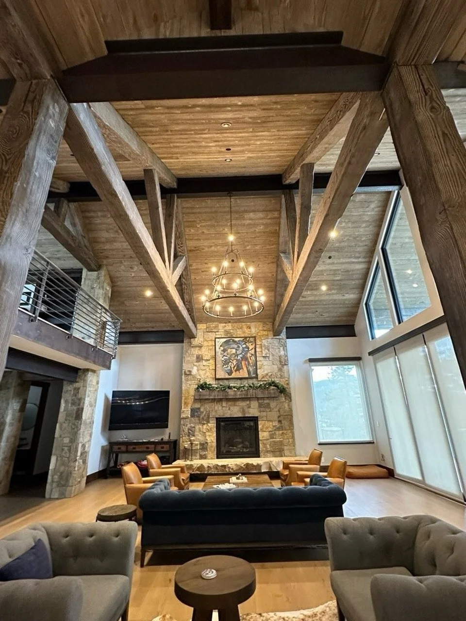 Remembering this beautiful home. This was one of the most fun and creative projects we have done. The best part about it is the friendship with the homeowner years after building. That is success. #timberhomeliving #luxuryhomes #heart #integrity