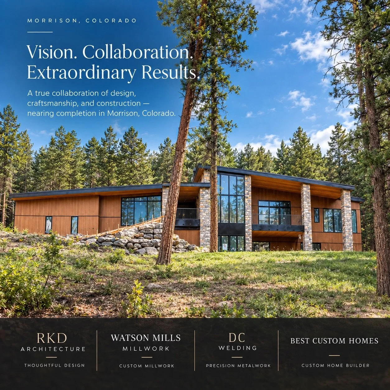 Vision. Collaboration. Extraordinary Results.

This Morrison, Colorado home is nearing completion, and it&rsquo;s a great reminder of what can happen when talented people come together around a shared vision.

We&rsquo;re incredibly grateful for the 