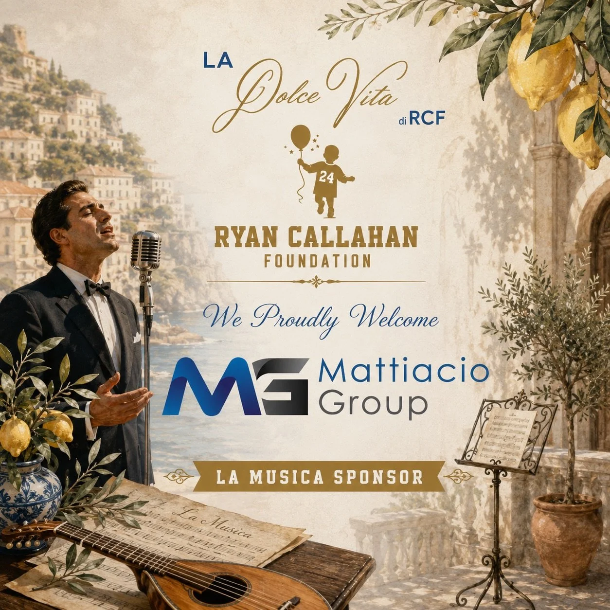 A partnership that continues to make an incredible impact. 🇮🇹✨

We are thrilled to once again welcome Mattiacio Group as our La Musica Sponsor for La Dolce Vita di RCF!

Their continued generosity and belief in our mission help us bring hope, comfo