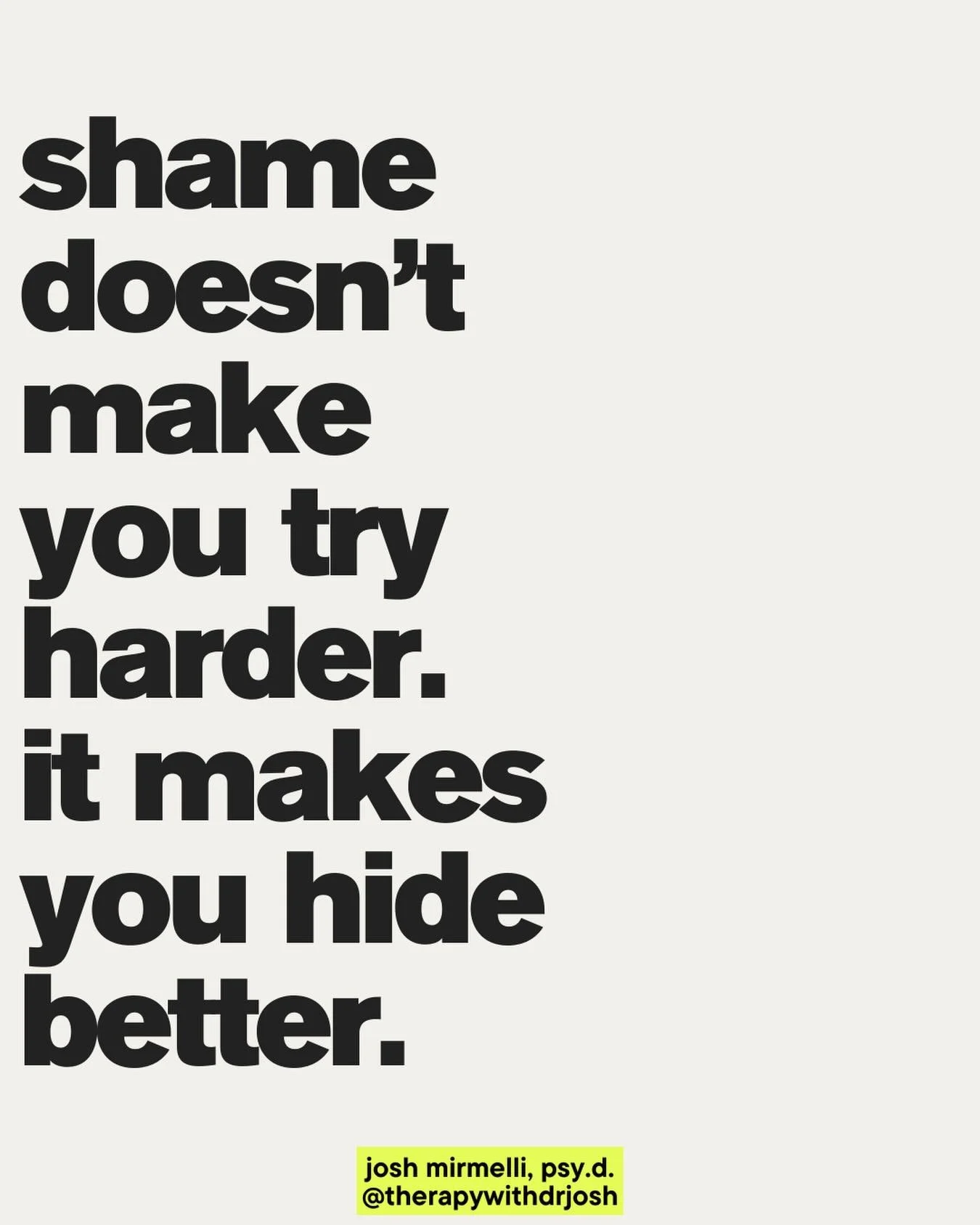 Shame doesn&rsquo;t make you try harder. It makes you hide better. There&rsquo;s a difference between guilt and shame that most people don&rsquo;t know about &mdash; and it changes everything.

Guilt: I did something bad.
Shame: I am bad.

One motiva