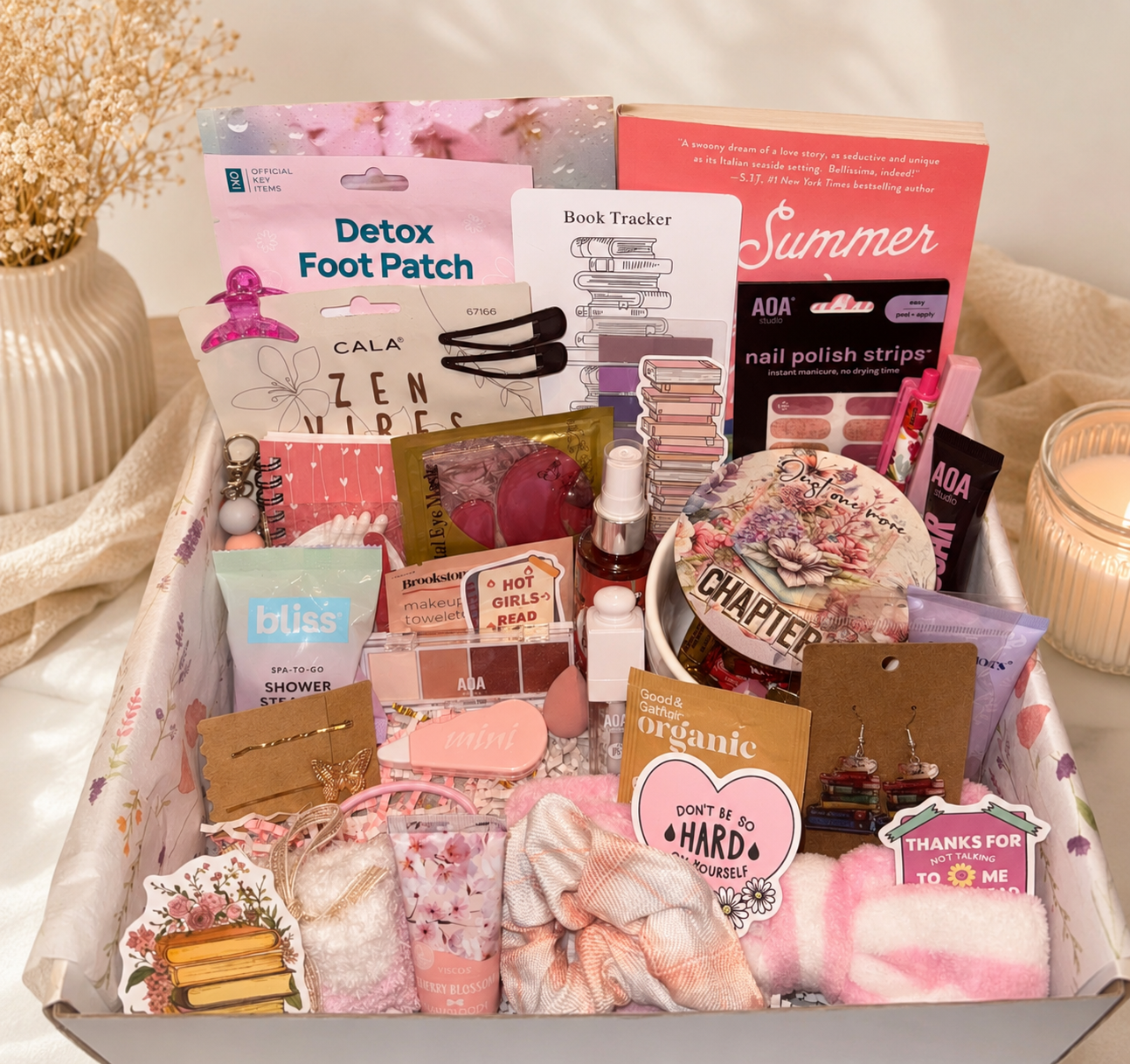Beauty Book Box: Self-Care Gift Set for Book Lovers