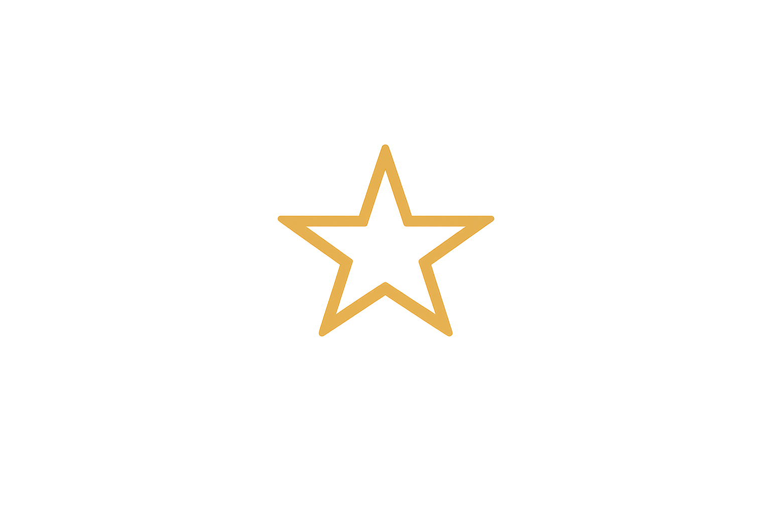 A black background with a gold outline star in the center.