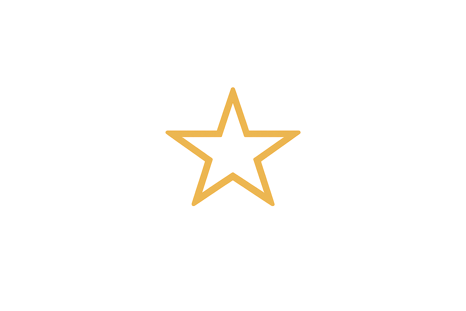 A glowing five-pointed star outline with a yellow-orange gradient background.
