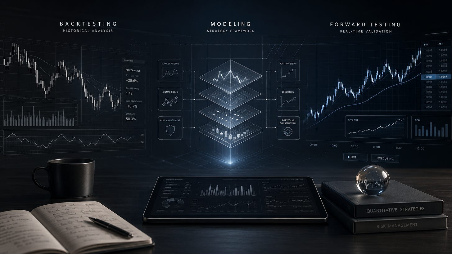 Understanding Backtesting, Modeling, and Forward Testing: Methods for Validating Trading Strategies