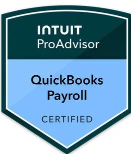 A badge with the INTUIT ProAdvisor logo, indicating QuickBooks Payroll certification.