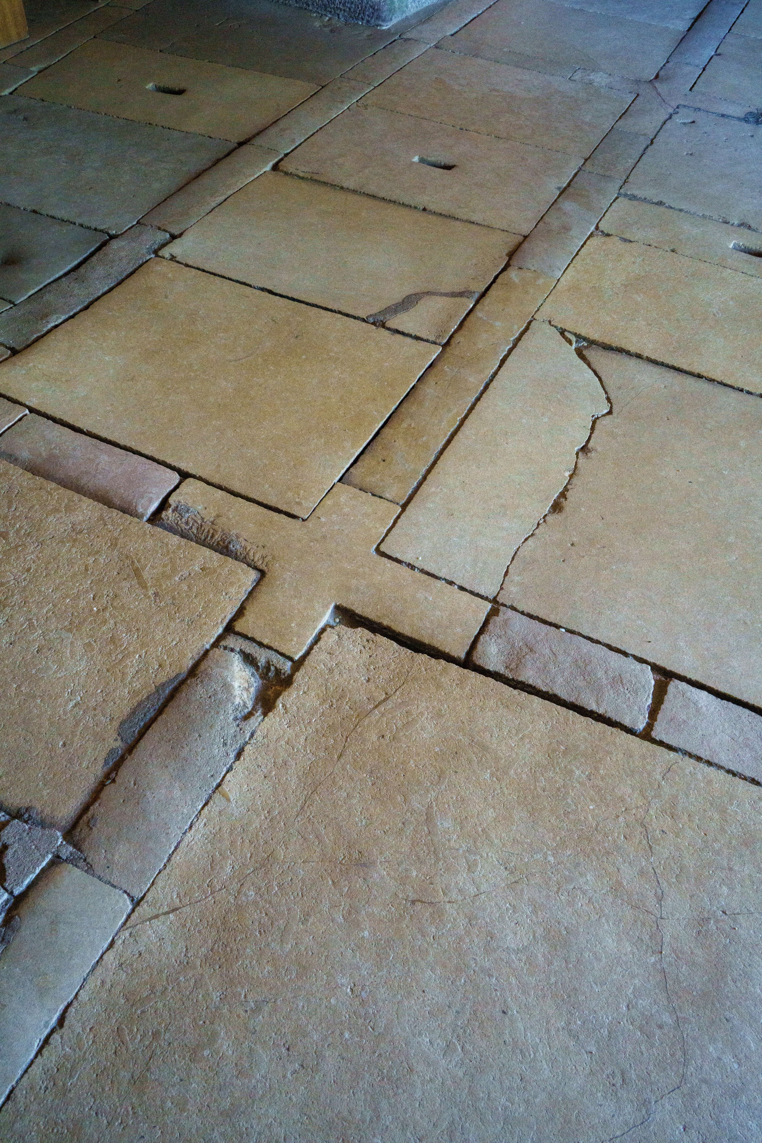 Tombs under the floor of the church