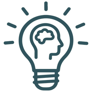 Therapy for Executives - a drawing of a head inside a lightbulb representing more clarity about your patterns, needs, and limits