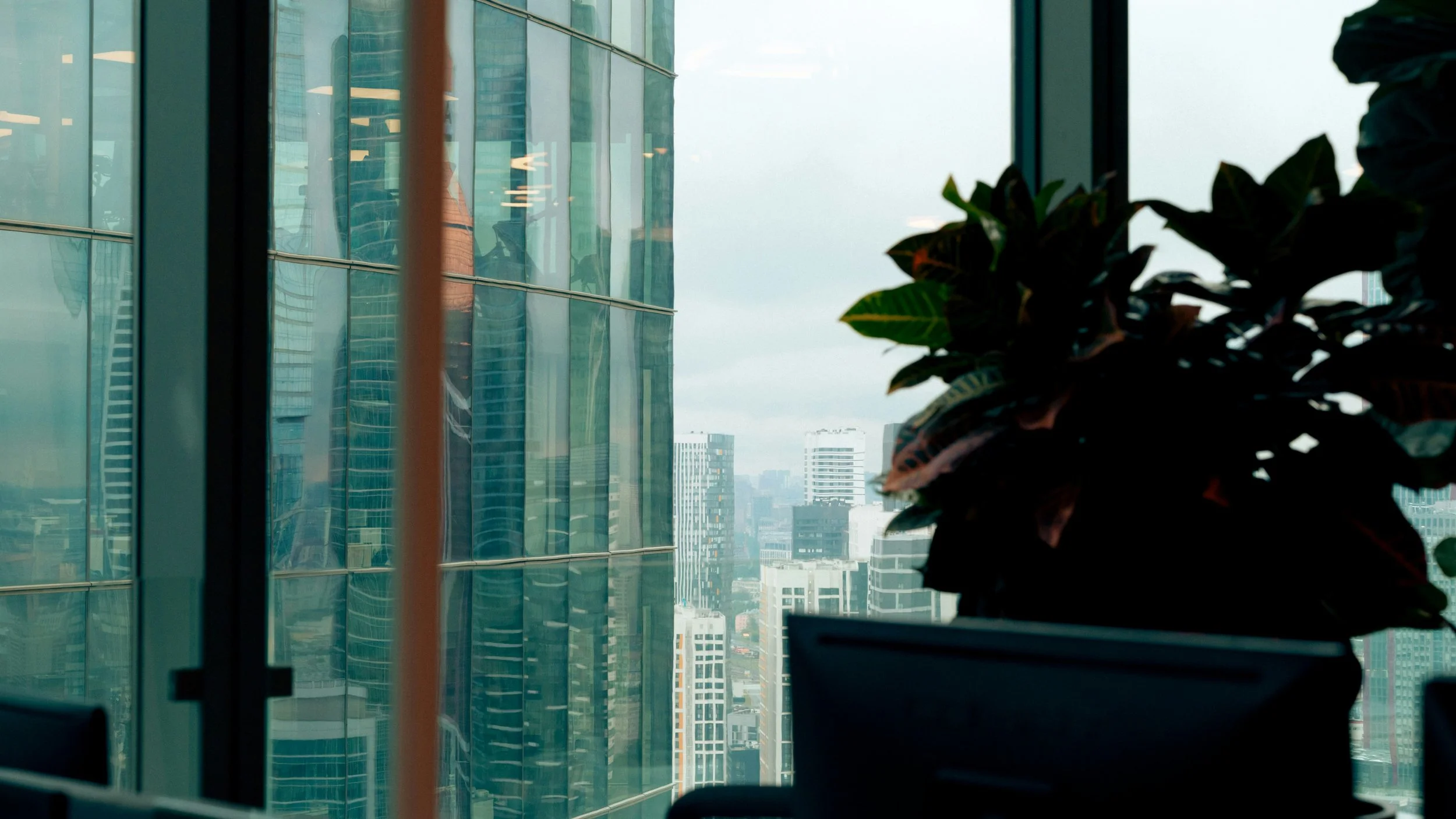 Quiet law office desk at the end of the day