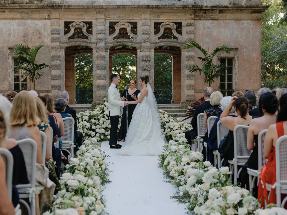 Diana & Alex celebrating their wedding