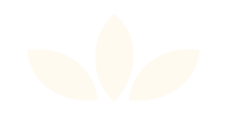Minimalist white lotus flower icon on a black background