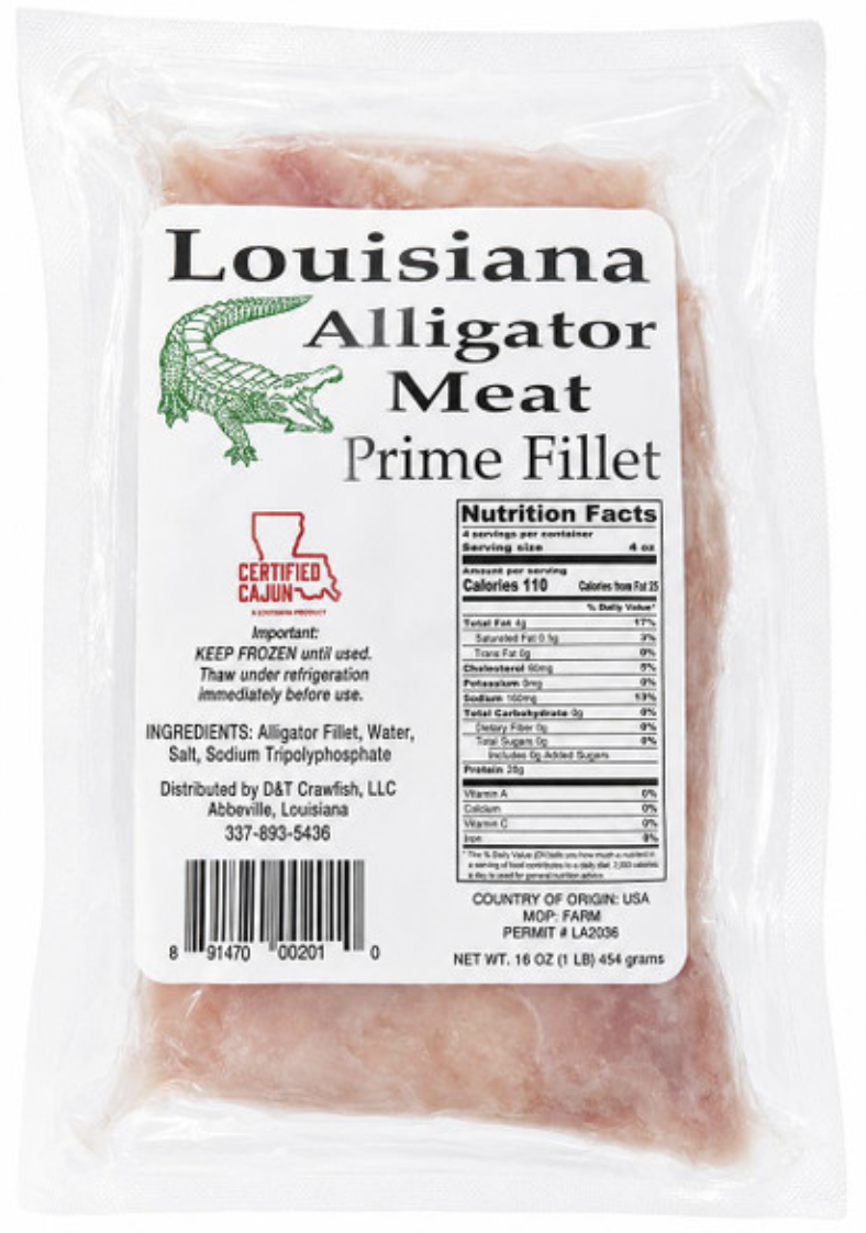 Alligator Fillet - $21.95

Product of Louisiana. These come in 1 LB frozen packs. 